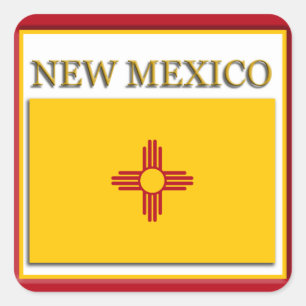 New Mexico State Flag Design Sticker