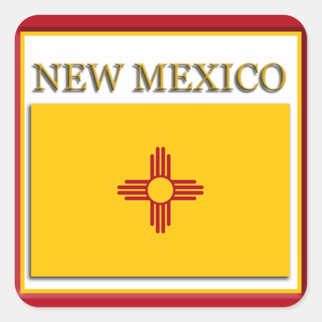 New Mexico State Flag Design Sticker (Front)