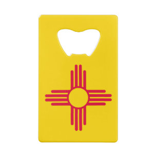 New Mexico State Flag Design Wallet Bottle Opener
