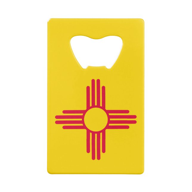 New Mexico State Flag Design Wallet Bottle Opener (Back)