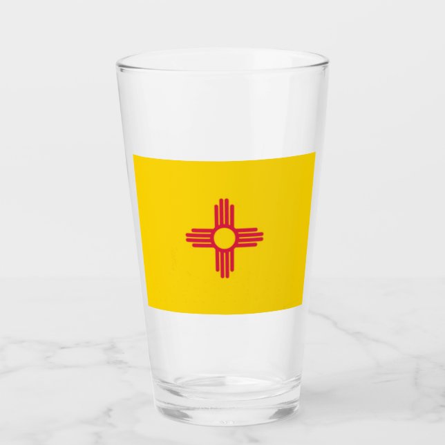 New Mexico State Flag Glass (Front)