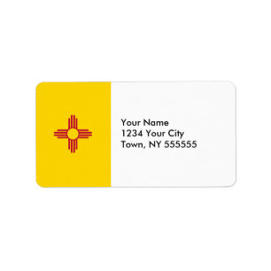 New Mexico State Flag Label