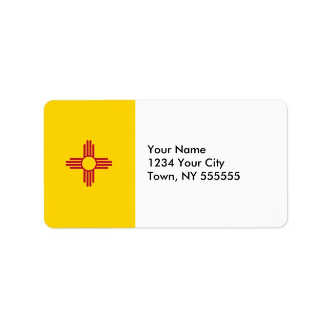 New Mexico State Flag Label (Front)