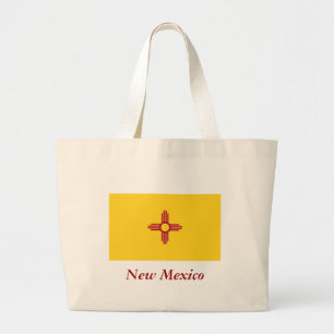 New Mexico State Flag Large Tote Bag