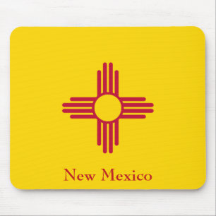 New Mexico State Flag Mouse Pad Customize Text