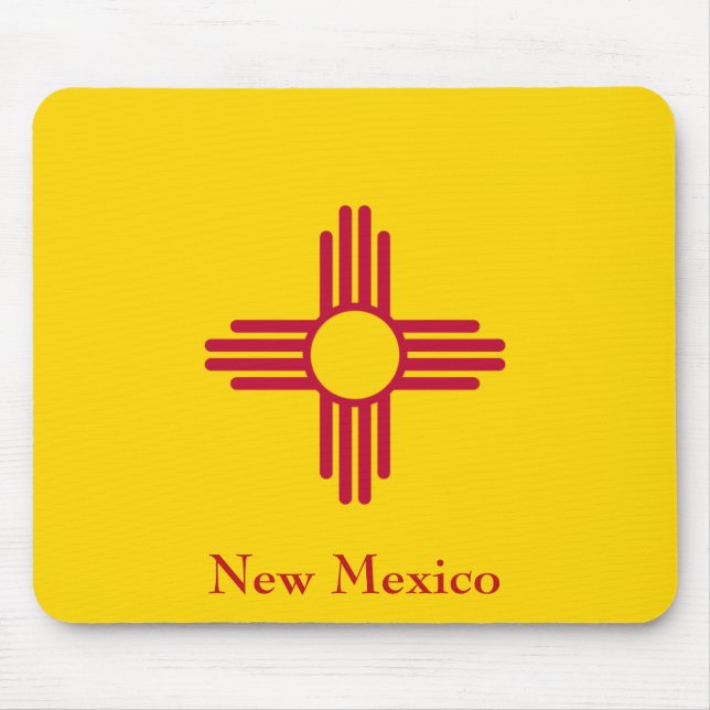 New Mexico State Flag Mouse Pad Customize Text (Front)