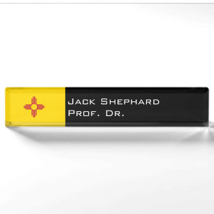 New Mexico State Flag Nameplate