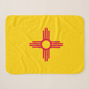 New Mexico State Flag Print Patriotic Sherpa Blanket