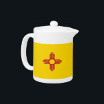 New Mexico State Flag Teapot<br><div class="desc">Elegant Teapot with Flag of New Mexico State. United States of America. This product its customizable.</div>