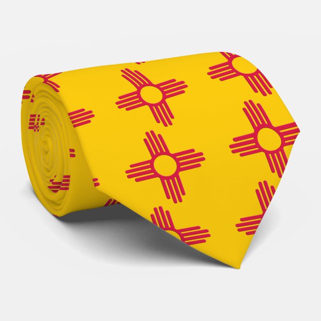 New Mexico State Flag Tie (Rolled)
