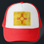 New Mexico State Flag Watercolor CUSTOMIZE IT Trucker Hat<br><div class="desc">Check out this awesome hat with a watercolor New Mexico State Flag! Check out my shop for more designs too! Or if you'd like something custom let me know. Customize it with your own text ! If you buy it, thank you! Be sure to share a pic on Instagram of...</div>