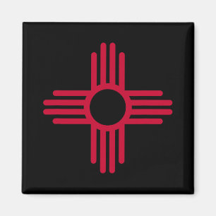 New Mexico State Flag Zia Symbol Flag Magnet