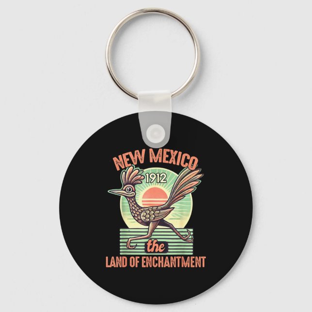 New Mexico State Land Of Enchantment Road Runner S Keychain (Front)