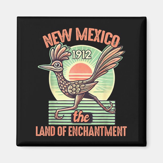 New Mexico State Land Of Enchantment Road Runner S Magnet (Front)
