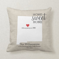 New Mexico State Love Home Sweet Home Custom Map