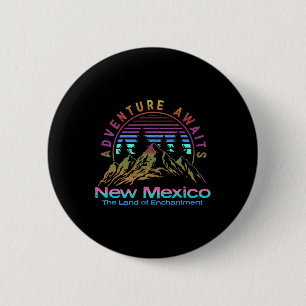New Mexico State Retro Vintage Outdoors &amp; Nm M 2 Inch Round Button