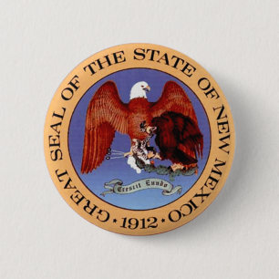 New Mexico State Seal 2 Inch Round Button