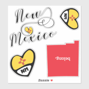 New Mexico State, Sheet of Die Cut Stickers