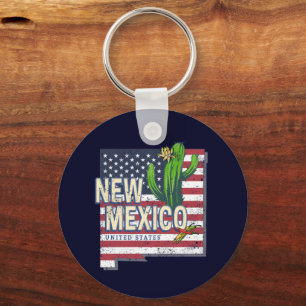 New Mexico State United States Map Vintage USA Keychain
