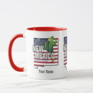 New Mexico State United States Map Vintage USA Mug