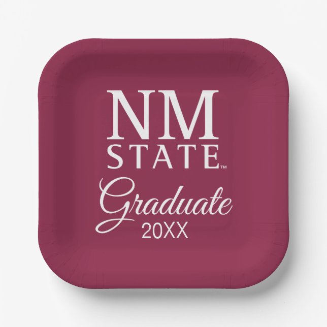 New Mexico State University Graduation Paper Plate (Front)