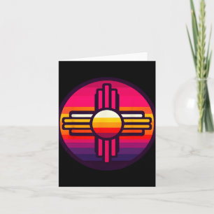 New Mexico State Zia Vintage Retro-modern Zia Symb Card