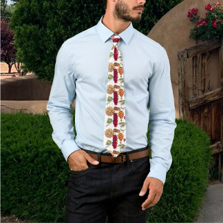 New Mexico Symbols Zia Hot Air Balloon roadrunner Tie