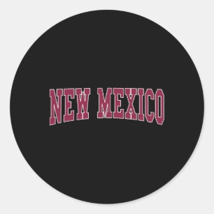 New Mexico - Throwback Design - Clic Classic Round Sticker
