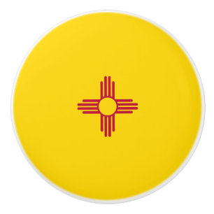 New Mexico (US State) Flag Ceramic Knob