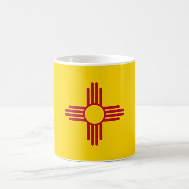 New Mexico (US State) Flag Coffee Mug (Center)