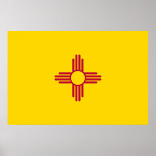 New Mexico (US State) Flag Poster