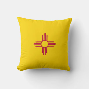 New Mexico (US State) Flag Throw Pillow