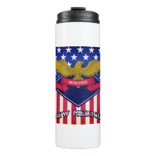 New Mexico USA Flag Thermal Tumbler