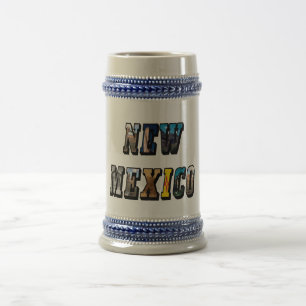 New Mexico, USA Text Beer Stein