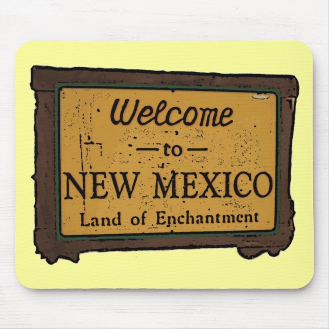 New Mexico welcome sign souvenir mousepad (Front)