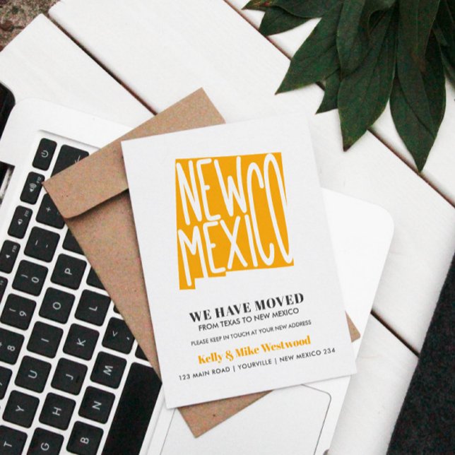 NEW MEXICO We've moved New address New Home  Postcard (NEW MEXICO MOVING RELOCATION ANNOUNCEMENT POSTCARD)