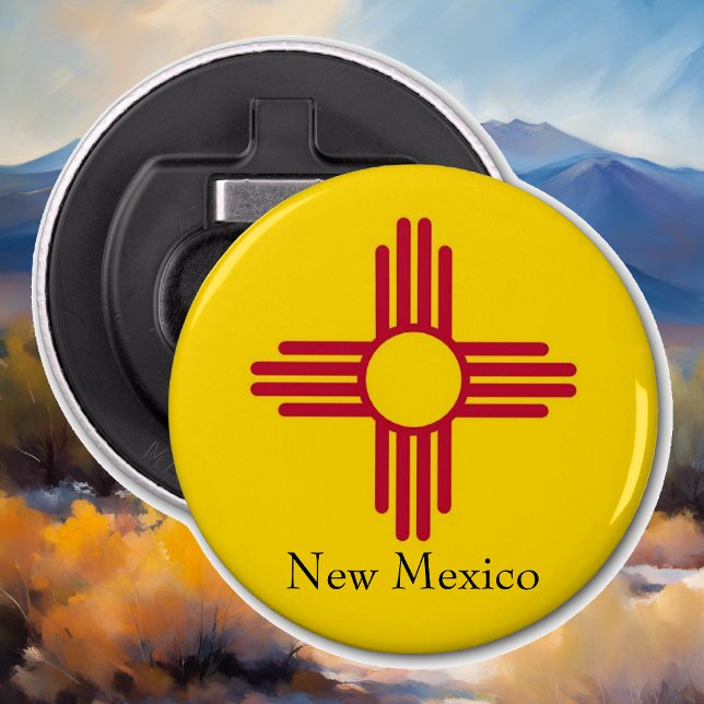 New Mexico Zia Bottle Opener Refrigerator Magnet  (Creator Uploaded)