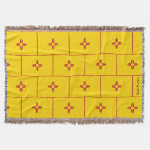 New Mexico Zia Flag Toas Bed Throw, Sofa Blanket