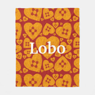 New Mexico Zia Heart Fleece Blanket
