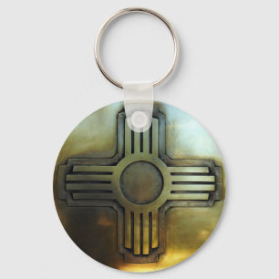 New Mexico Zia Keychain
