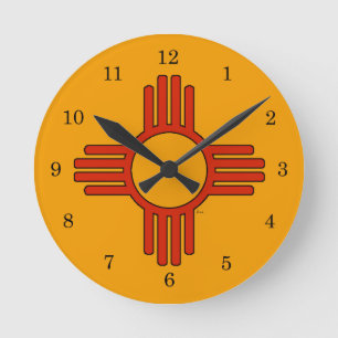 New Mexico Zia Round Clock