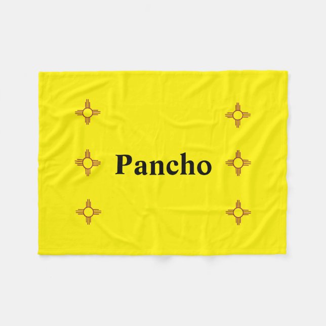 New Mexico Zia Sun Fleece Blanket (Front (Horizontal))
