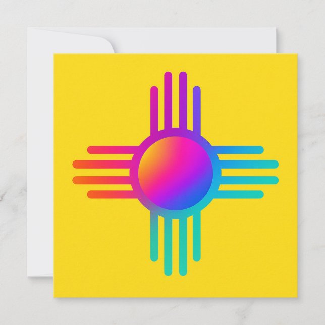 New Mexico Zia Sun  Invitation (Front)
