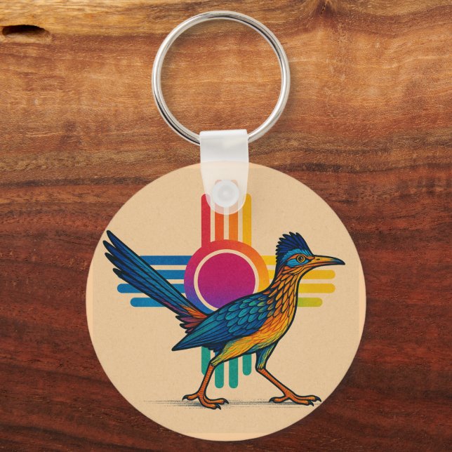 New Mexico Zia Sun  Keychain (Front)
