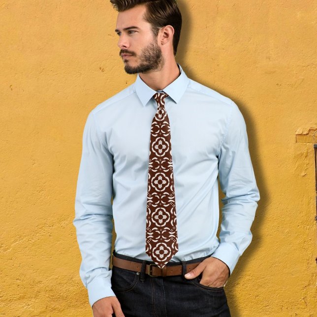 New Mexico Zia Symbol Feather Pattern Tie (Creator Uploaded)