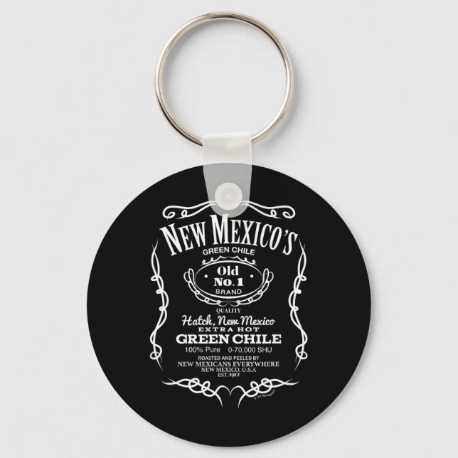 New Mexico's Old No. 1 Hatch Green Chile Novelty D Keychain (Front)