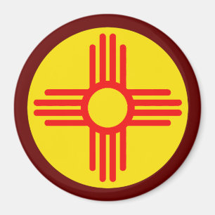 New Mexico's Zia Sun Symbol Magnet