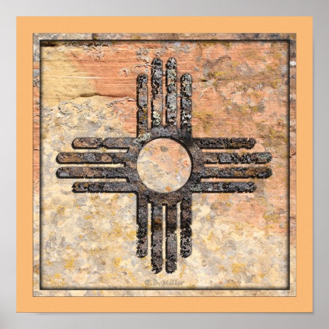 New Mexico's Zia Sun Symbol - Talking Canyons, New Poster (Front)