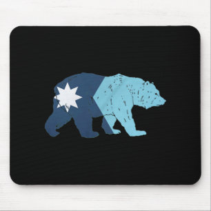 New Minnesota State Flag Bear  Mouse Pad