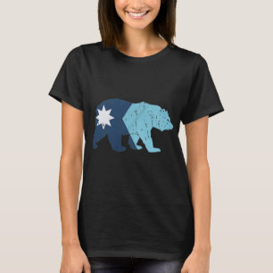 New Minnesota State Flag Bear  T-Shirt